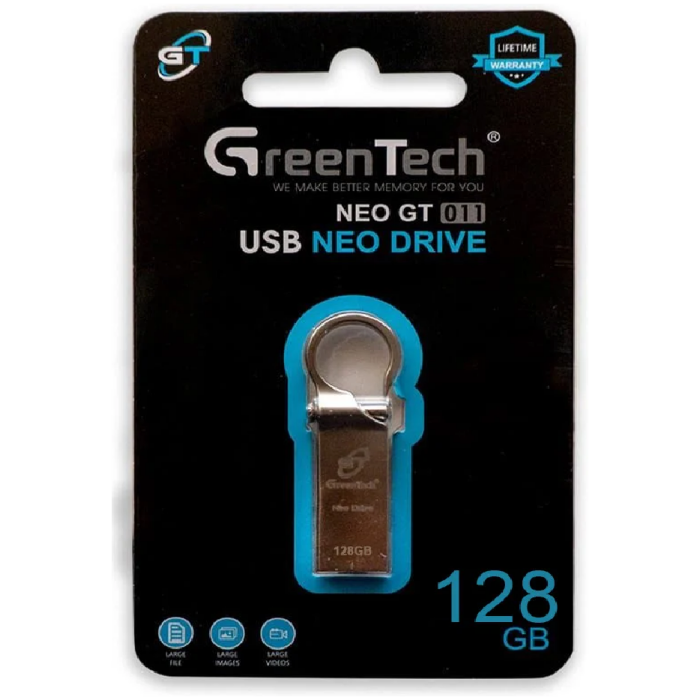 GREEN TECH 128GB Metal Body USB Pen Drive