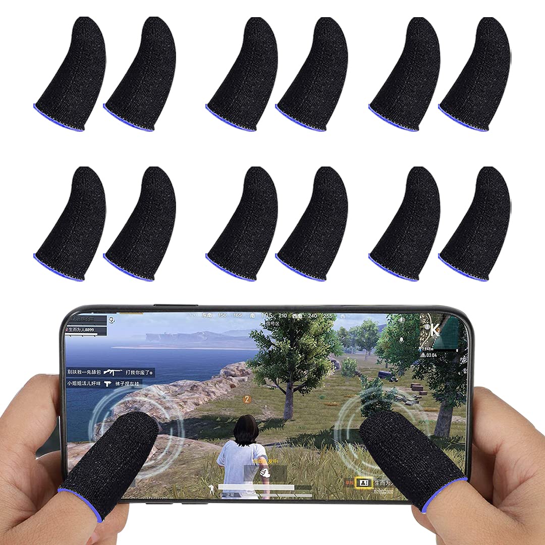 Universal Size High Touch Sensitivity Gaming Finger Sleeves – Sweatproof & Anti-Slip (3-Pair)