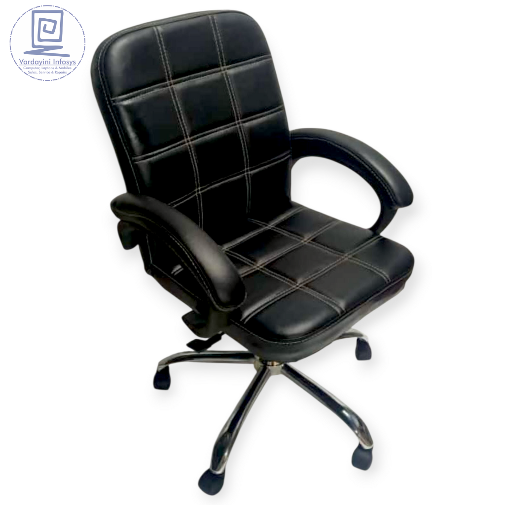 Executive Leatherette Office Chair with Padded Armrests