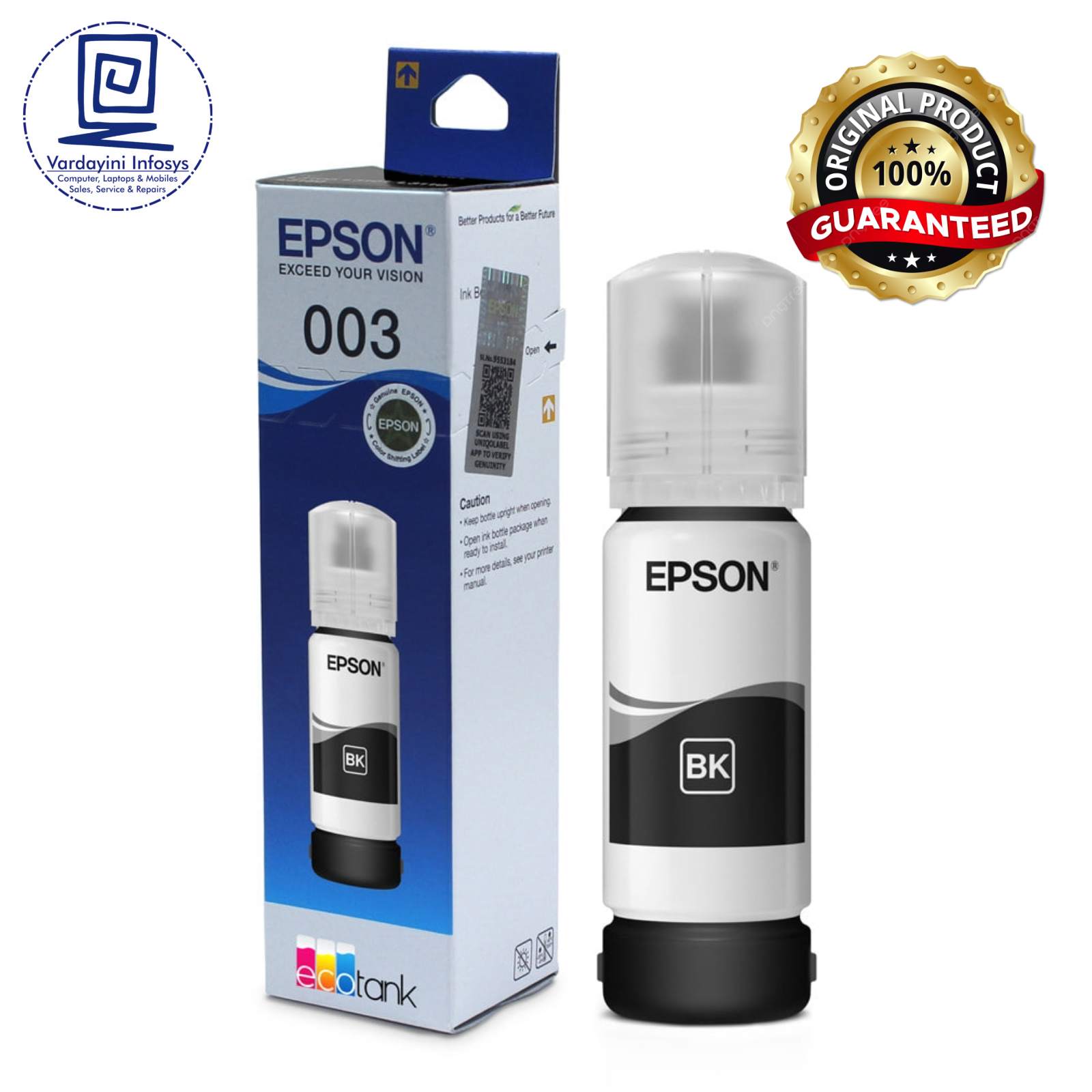 Original Epson 003 Black Ink Bottle (65ml)